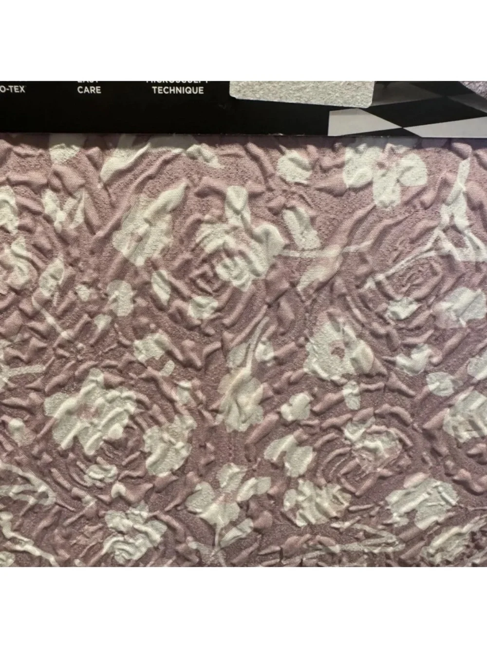 KARL LAGERFELD PARIS EMBOSSED SHOWER CURTAIN KP GARDEN 72'X72